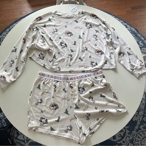 NWT American Eagle Western Snoopy Pajamas
